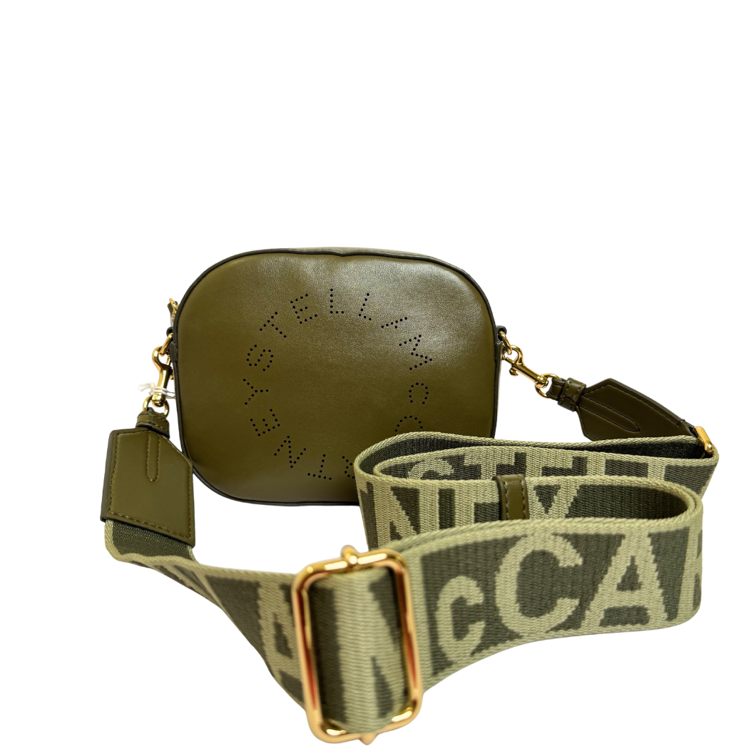 Stella McCartney Eco Soft Logo Camera Bag in Olive Green