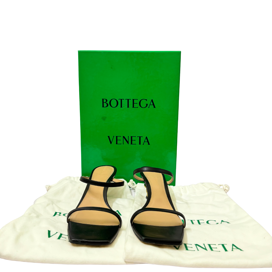 Bottega Veneta Knot Mules in Black, Size 39