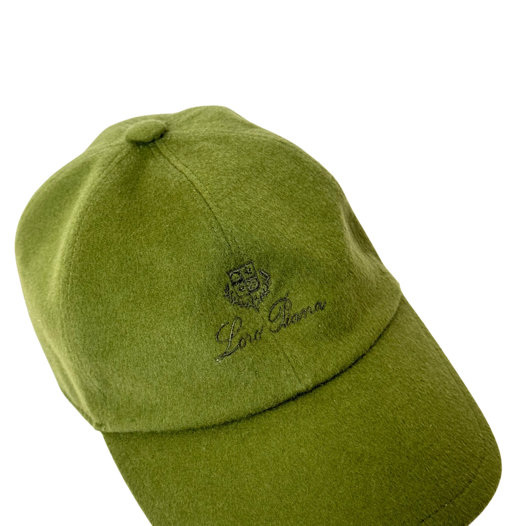 Loro Piana Storm System Baseball Cap in Green, Size Small