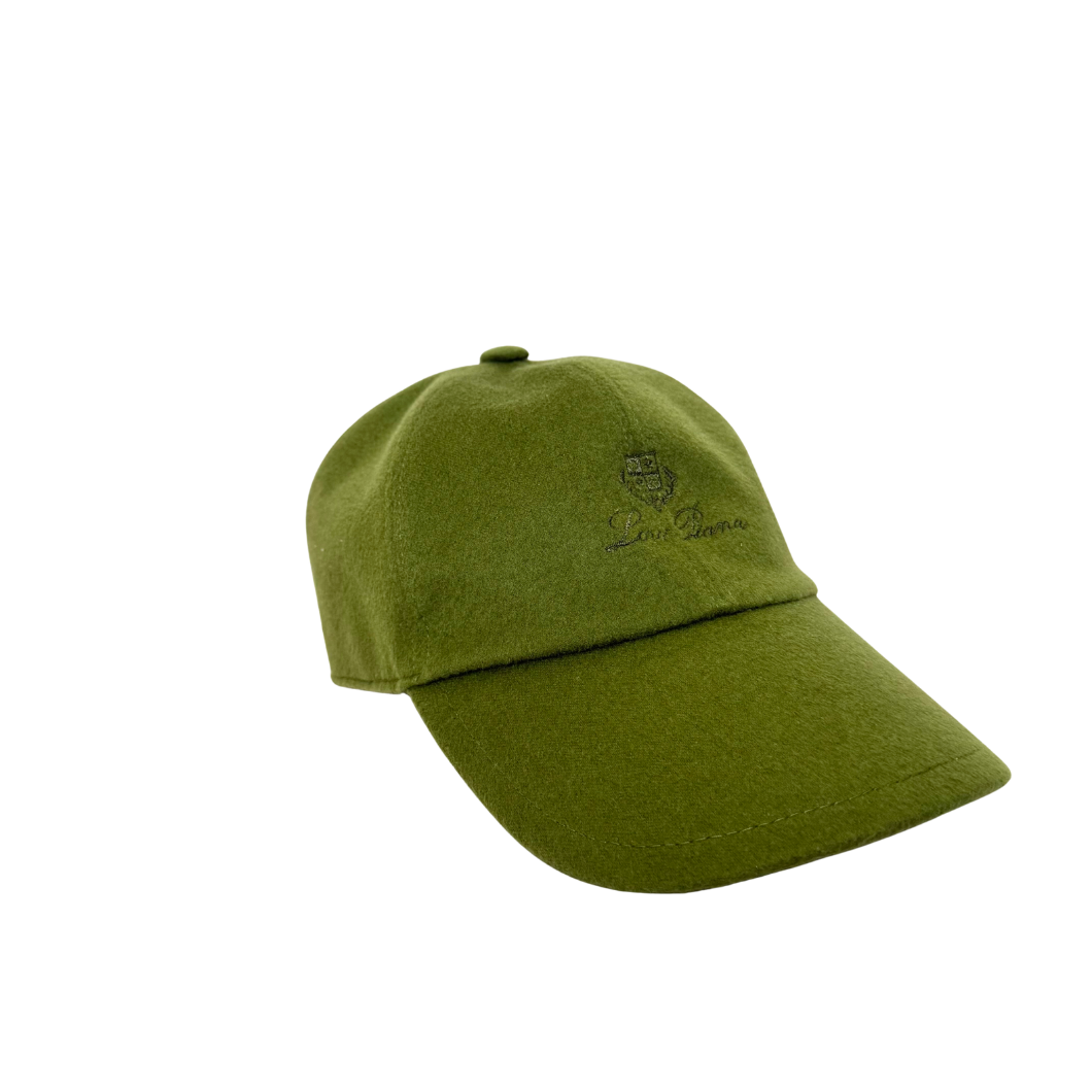 Loro Piana Storm System Baseball Cap in Green, Size Small