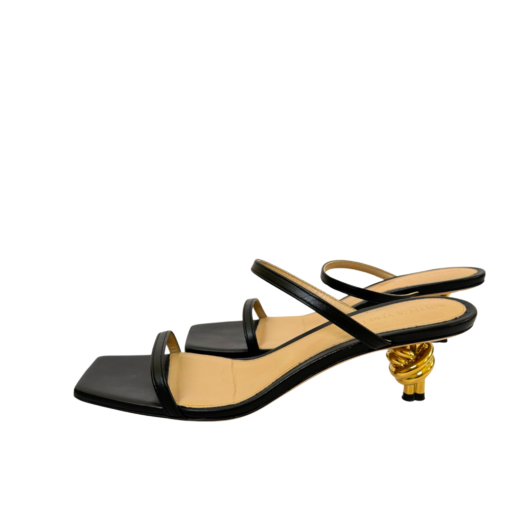 Bottega Veneta Knot Mules in Black, Size 39