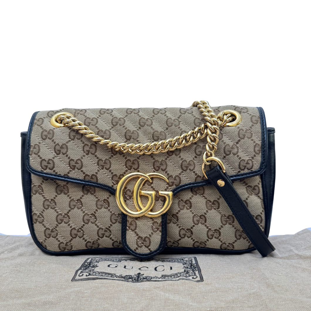 Gucci GG Marmont Shoulder Bag in Beige GG Canvas