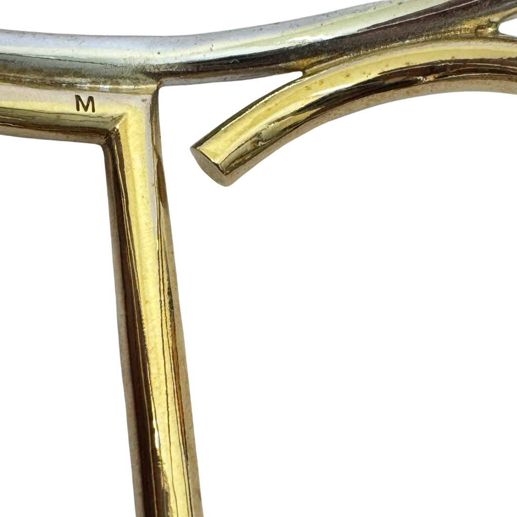 Christian Dior CD Cuff Bracelet in Silver and Gold-Tone