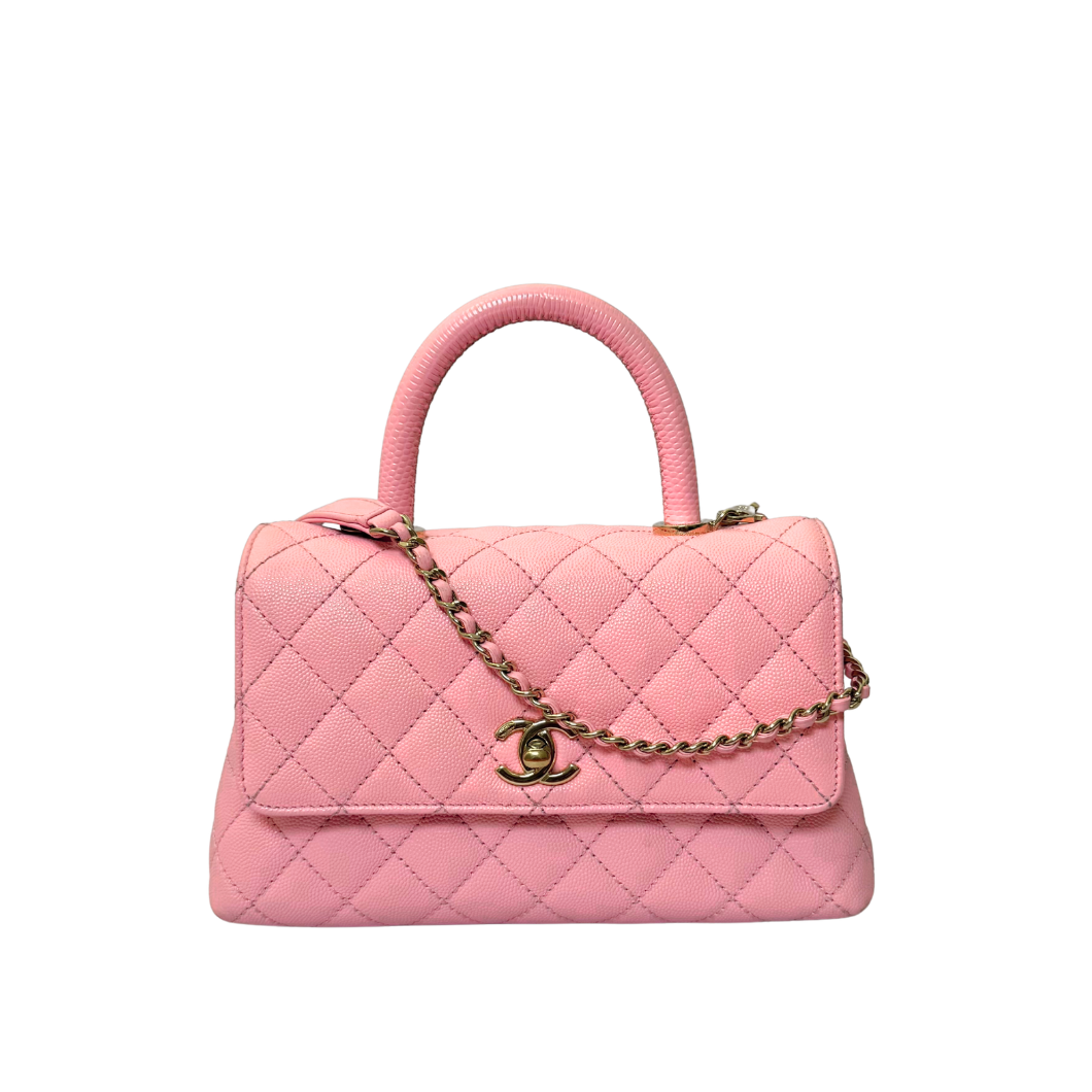 Chanel Coco Handle 23 in Pink Caviar Leather