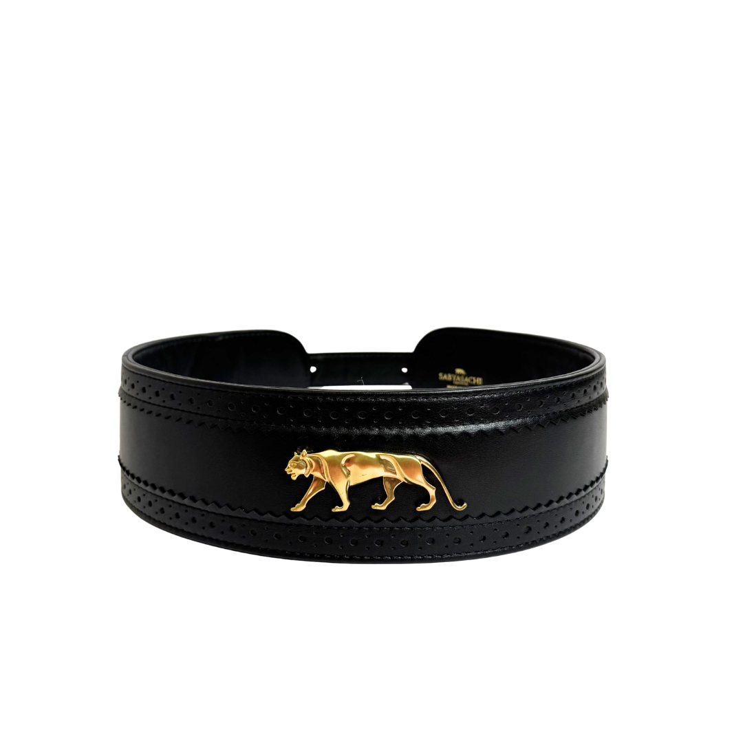 Sabyasachi Bengal Tiger Black Leather Belt