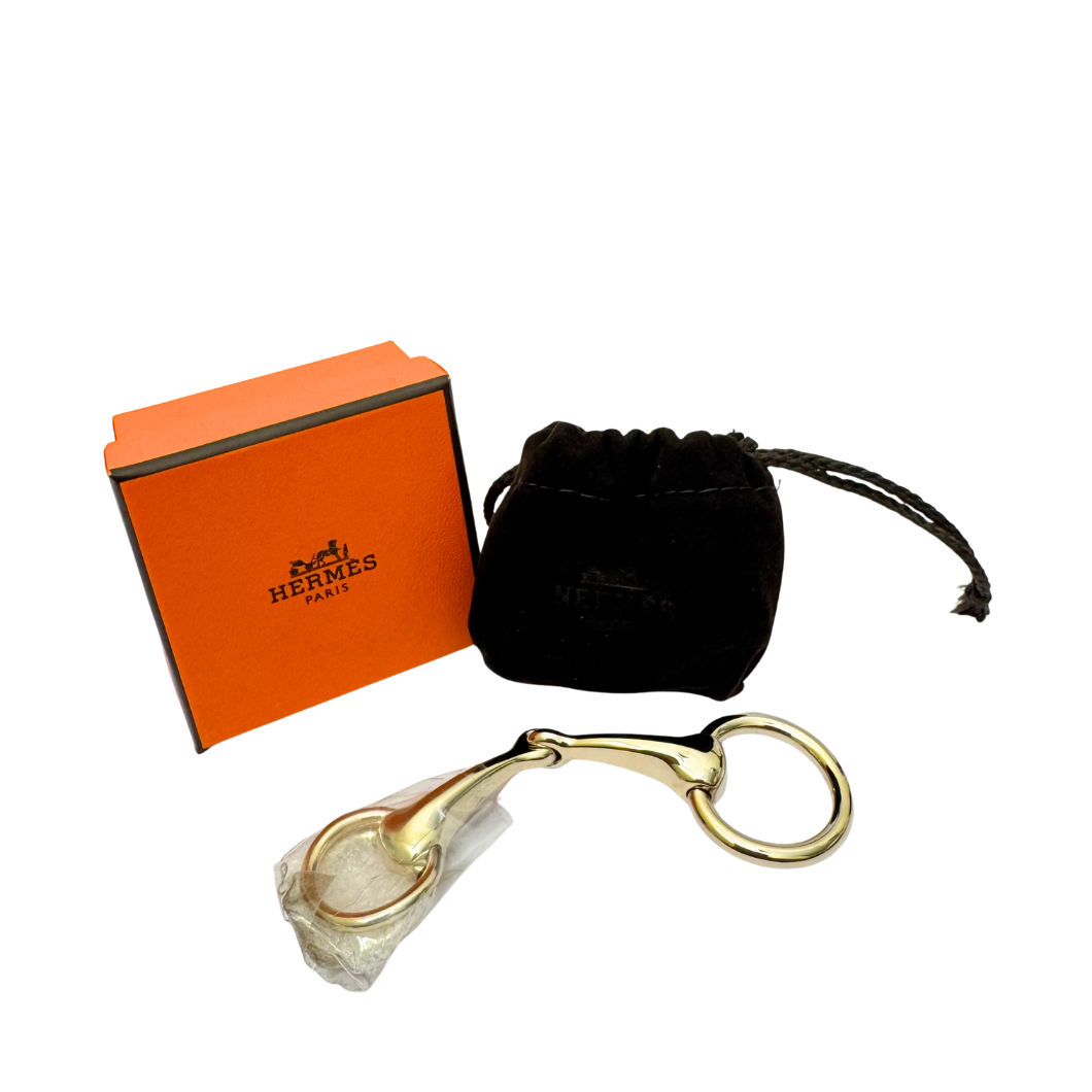 Hermès Mors Scarf Ring in Yellow Gold Tone