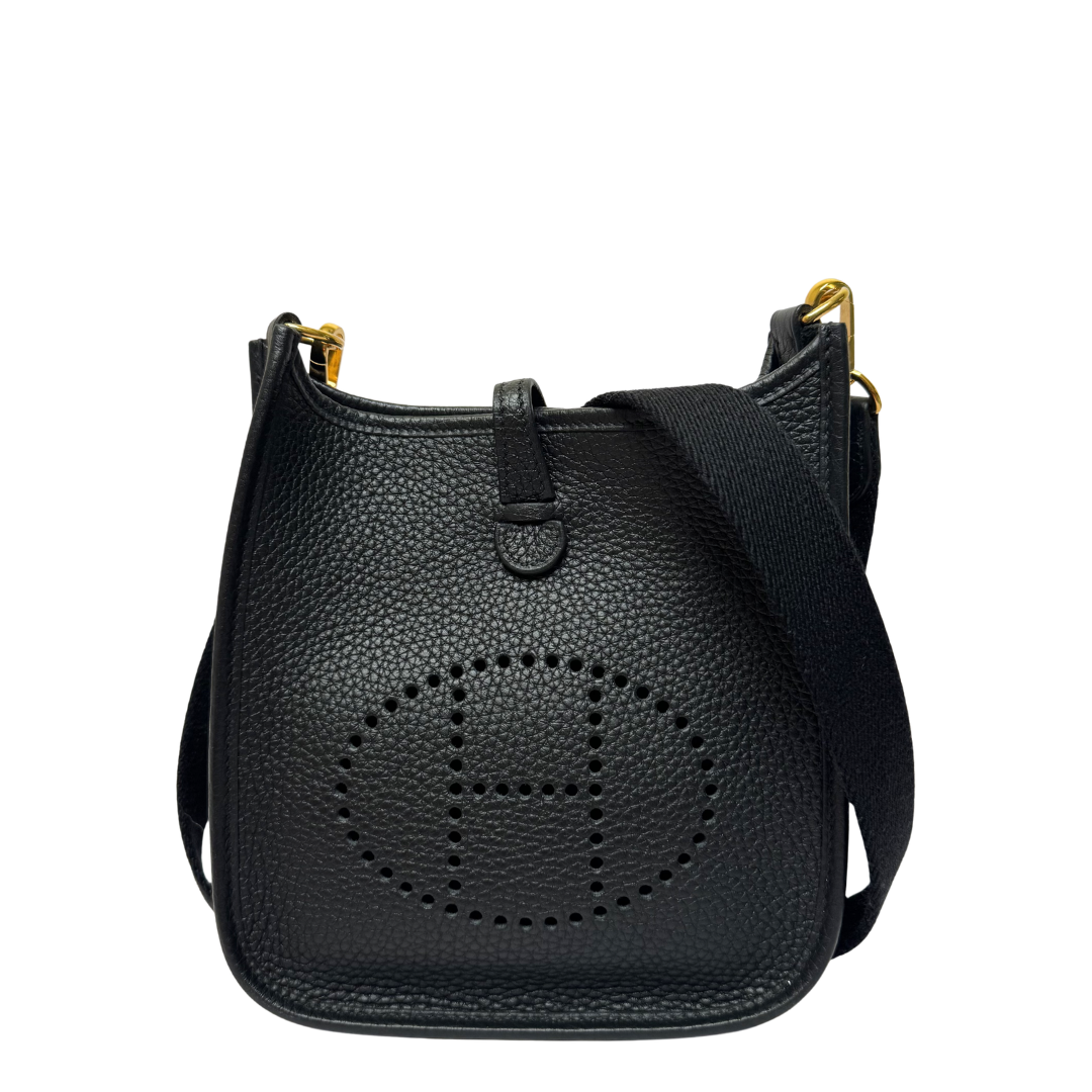 Hermès Evelyne 16 TPM in Noir Clemence Leather