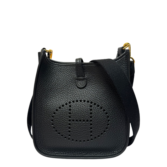 Hermès Evelyne 16 TPM in Noir Clemence Leather