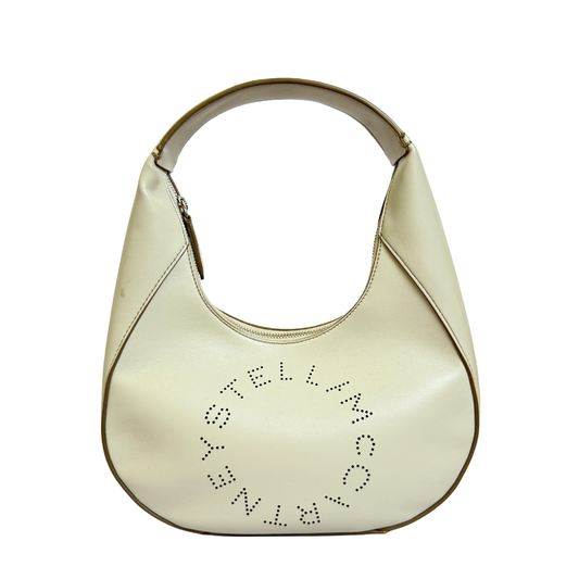Stella McCartney Hobo Bag in Off-White Vegan Leather