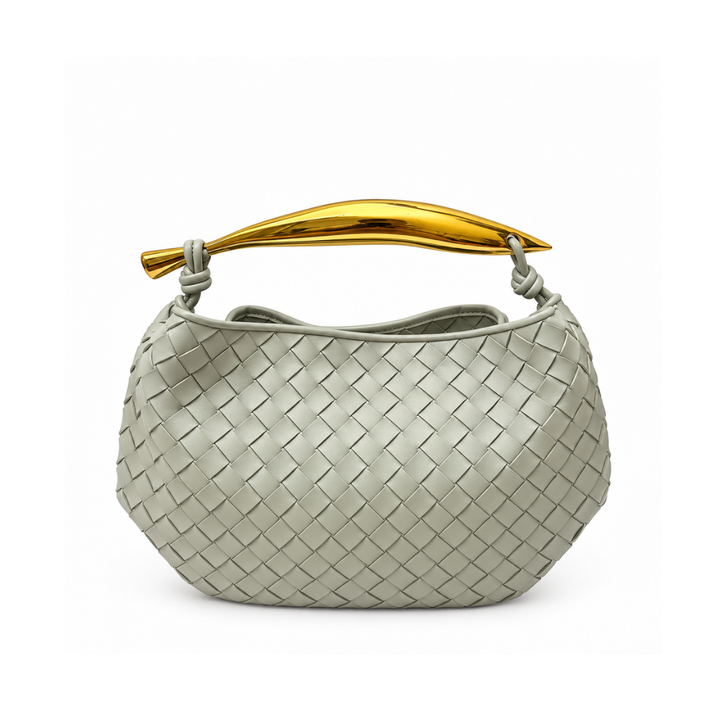 Bottega Veneta Medium Sardine Top Handle Bag in Sage Grey