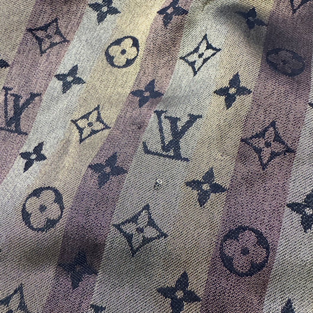 Louis Vuitton So Shine Monogram Scarf in Beige and Brown