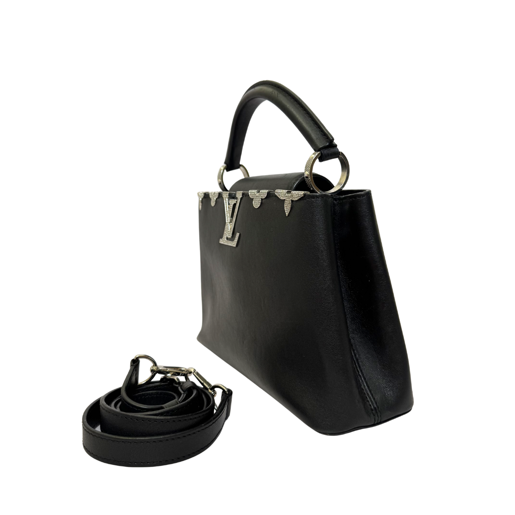 Louis Vuitton Capucines BB Handbag with Crystal Monogram Embellishment