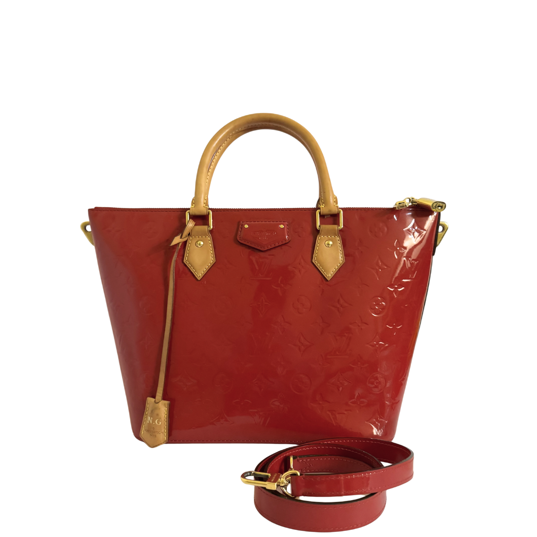 Louis Vuitton Brea MM in Pomme d'Amour Patent Leather
