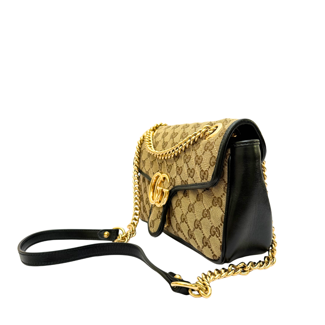 Gucci GG Marmont Shoulder Bag in Beige GG Canvas