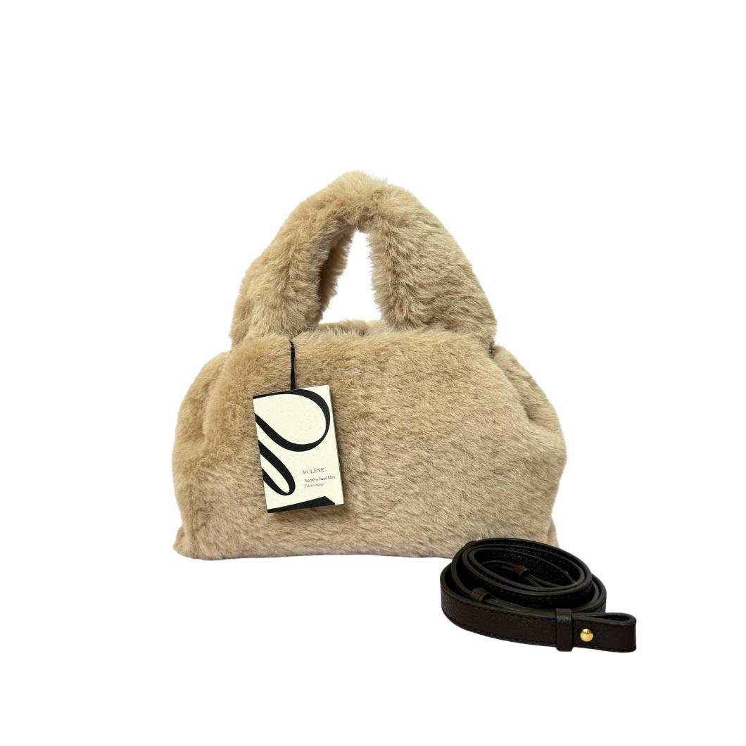 Polène Numéro Neuf Mini Bag in Camel Alpaca Leather