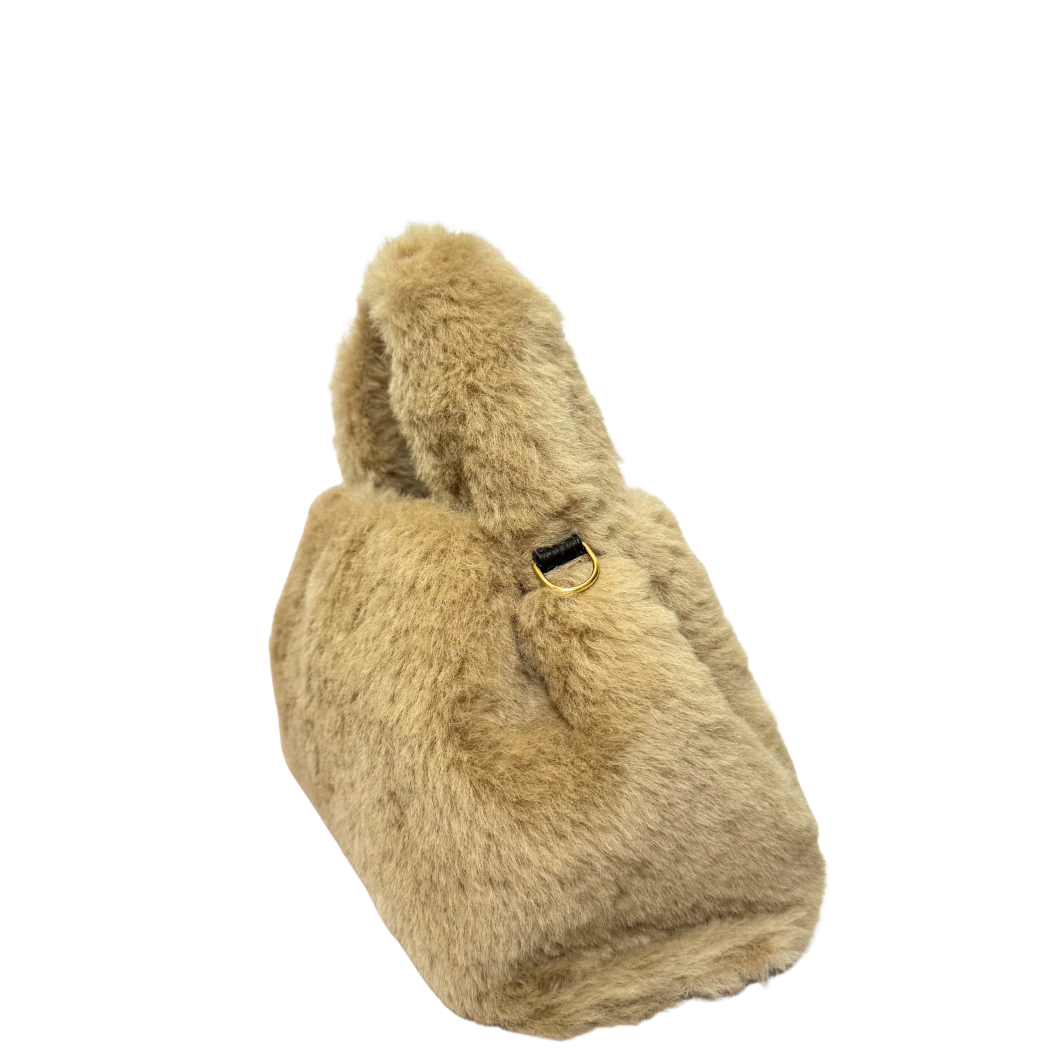 Polène Numéro Neuf Mini Bag in Camel Alpaca Leather