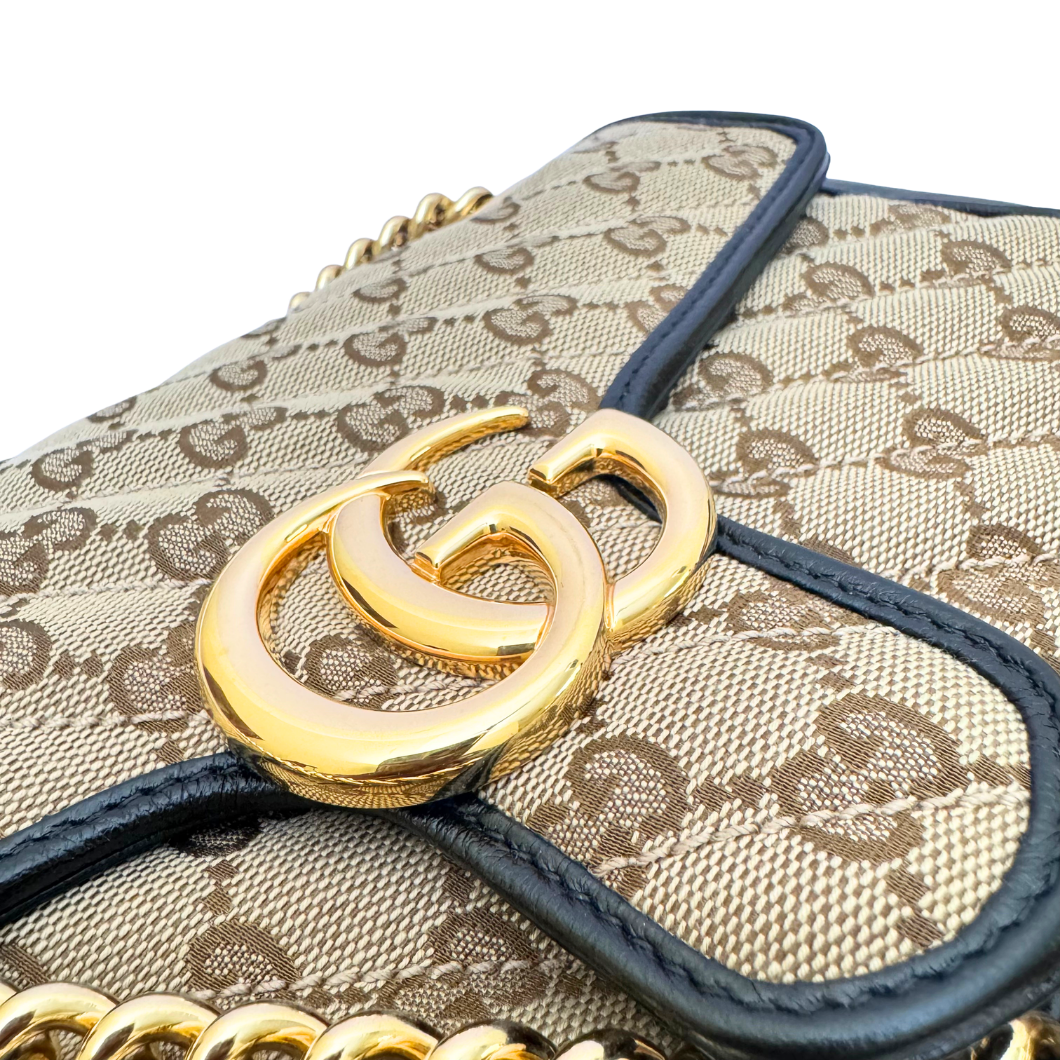 Gucci GG Marmont Shoulder Bag in Beige GG Canvas