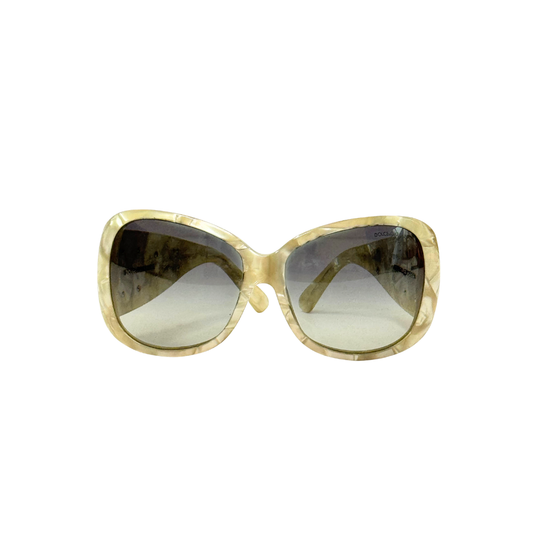 Dolce & Gabbana Oversized Sunglasses in Ivory Marble