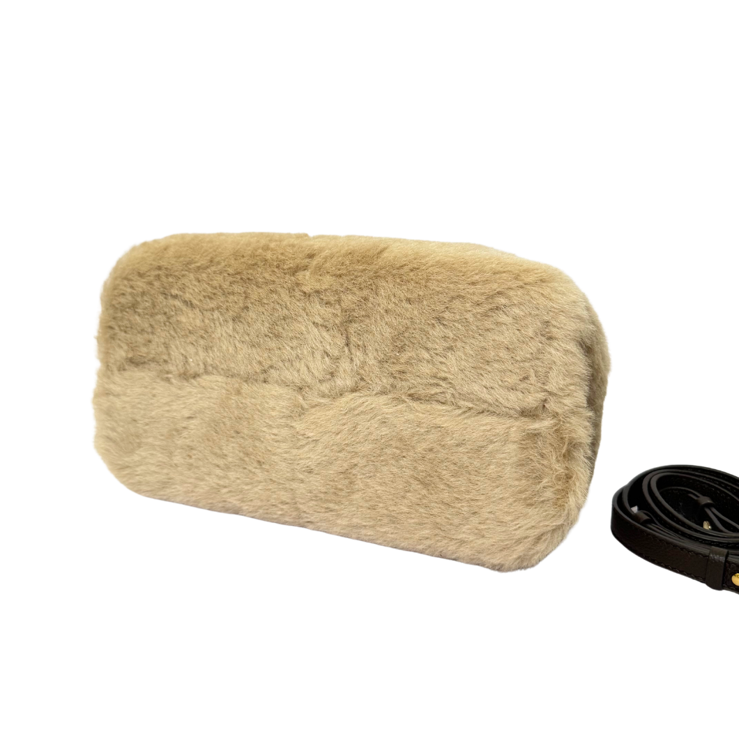 Polène Numéro Neuf Mini Bag in Camel Alpaca Leather