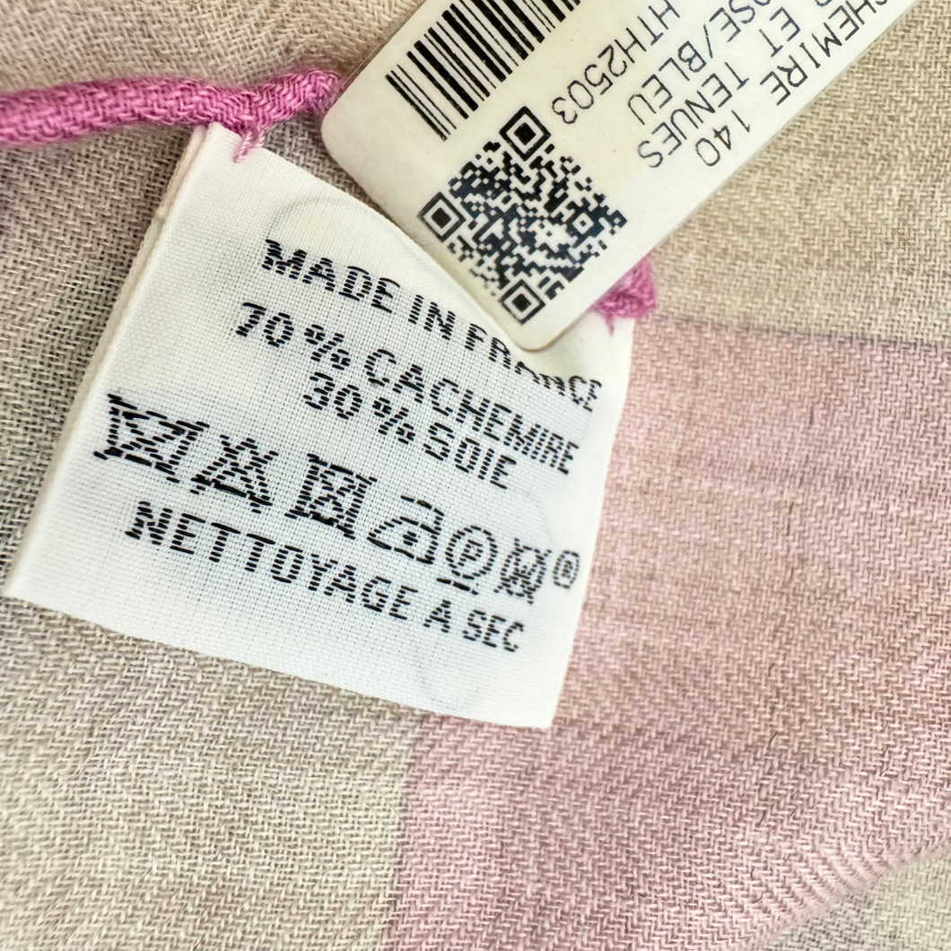 Hermès Carré Jean 140 Cashmere and Silk Shawl in Beige