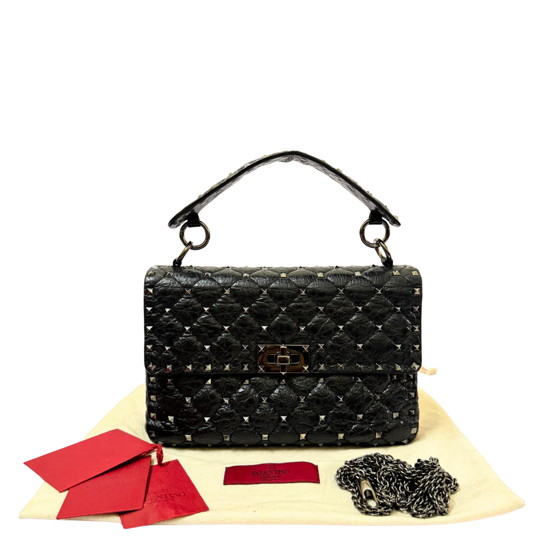 Valentino Garavani Rockstud Spike Bag in Black
