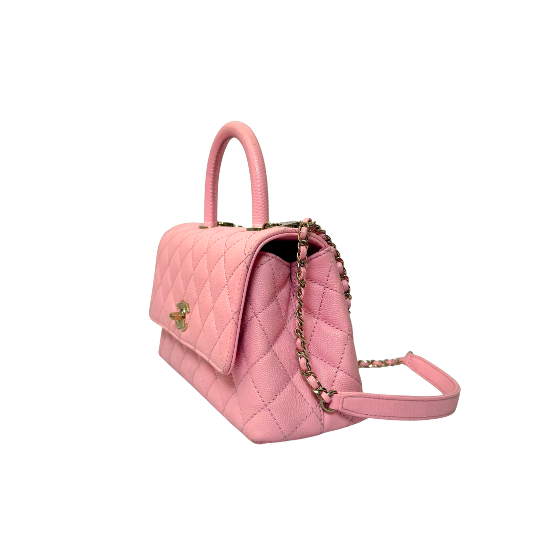 Chanel Coco Handle 23 in Pink Caviar Leather
