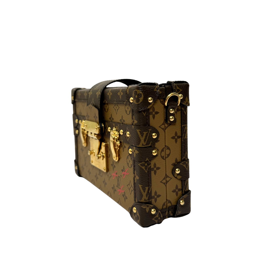 Louis Vuitton Petite Malle in Reverse Monogram Canvas with Gold Hardware