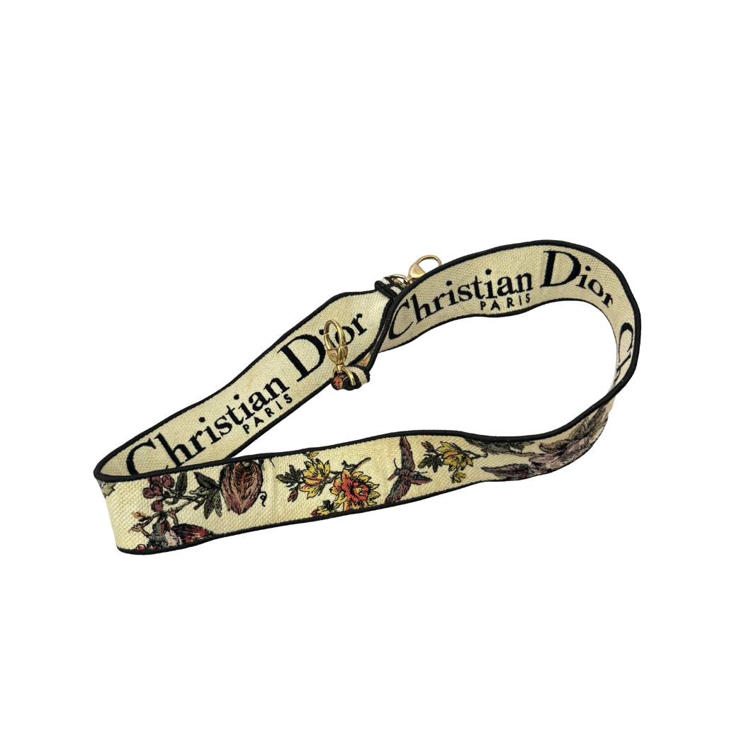 Christian Dior Lady D-Lite Bag in Ivory Floral Embroidery