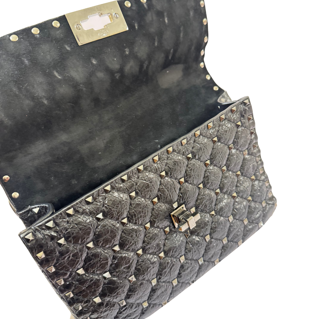 Valentino Garavani Rockstud Spike Bag in Black