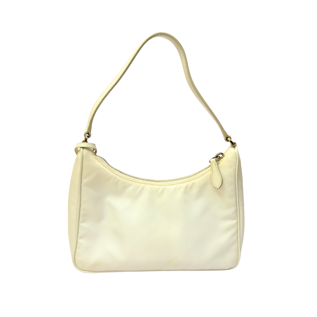 Prada Re-Edition 2005 Mini Hobo Bag in White Re-Nylon