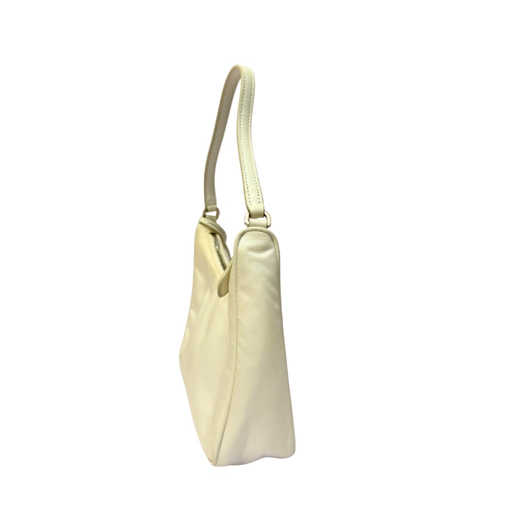 Prada Re-Edition 2005 Mini Hobo Bag in White Re-Nylon