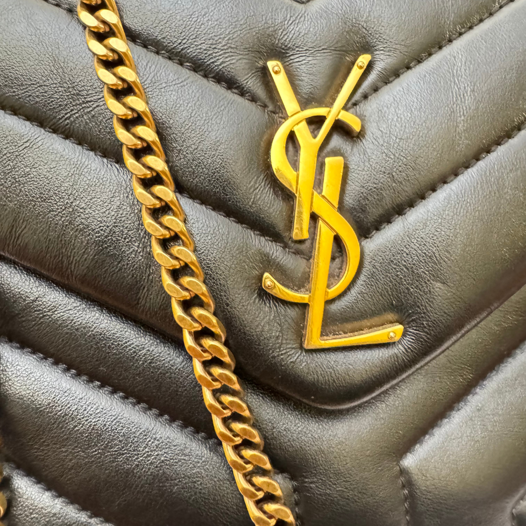 Saint Laurent Small LouLou Bag in Black Quilted Leather