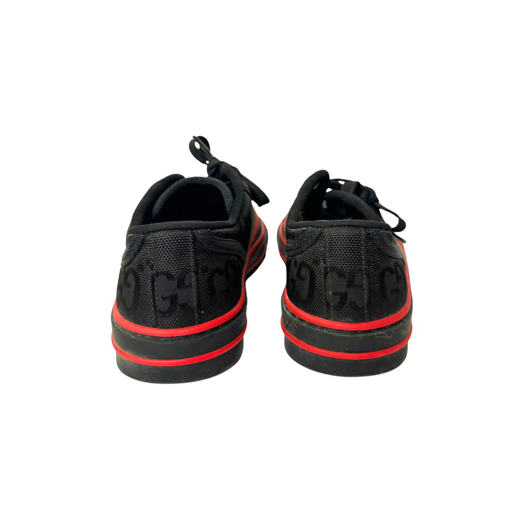 Gucci GG Canvas Low-Top Sneakers in Black, Size 35