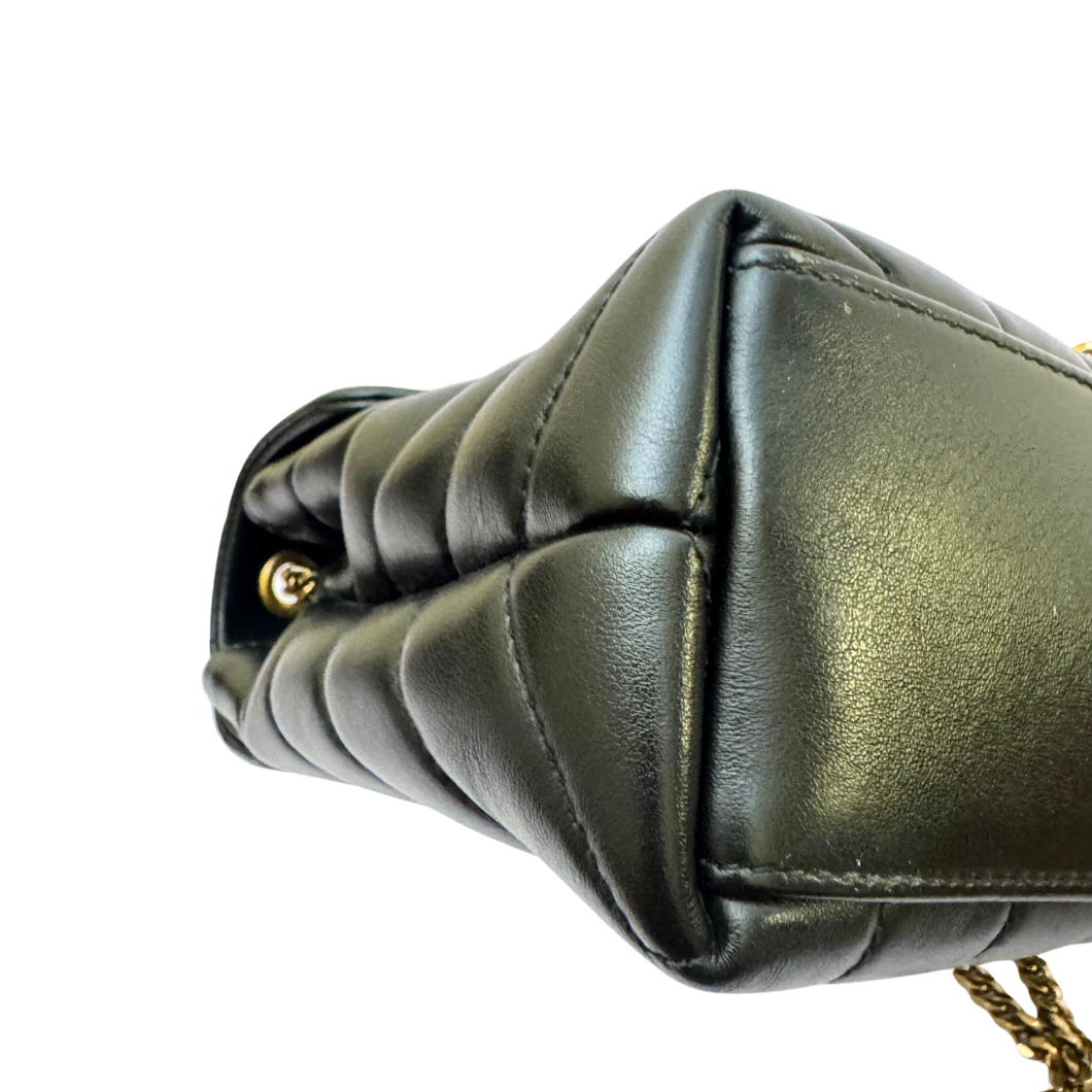 Saint Laurent Small LouLou Bag in Black Quilted Leather