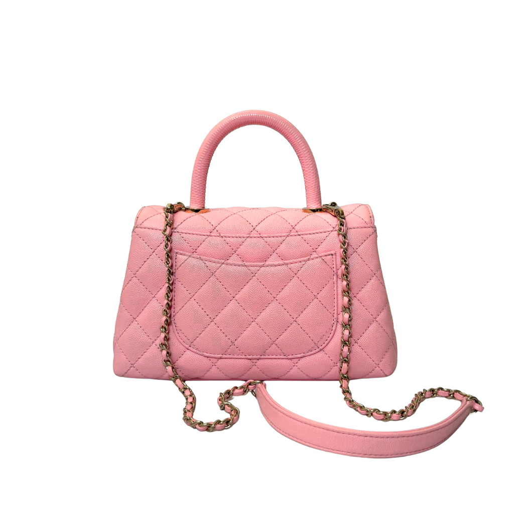 Chanel Coco Handle 23 in Pink Caviar Leather