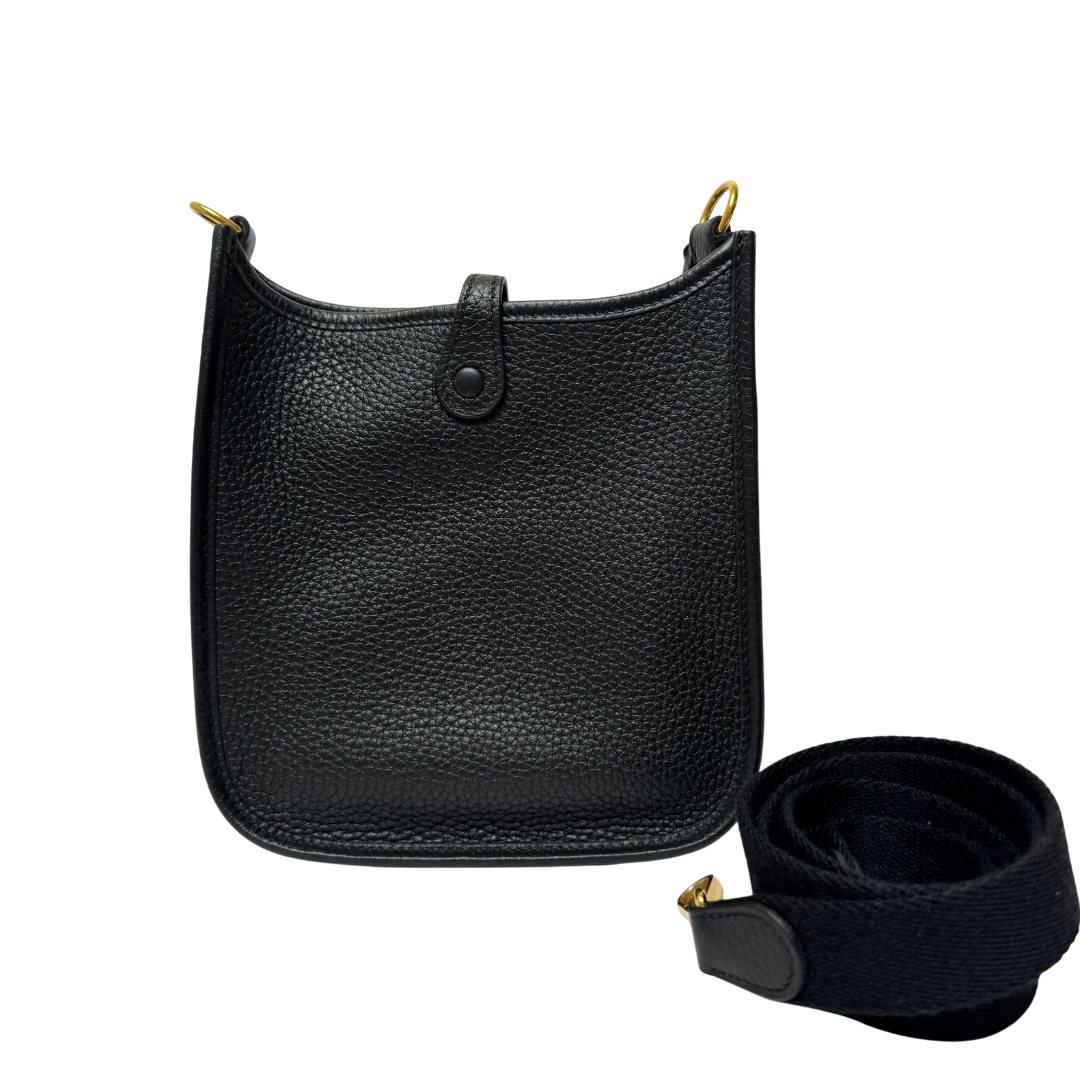 Hermès Evelyne 16 TPM in Noir Clemence Leather