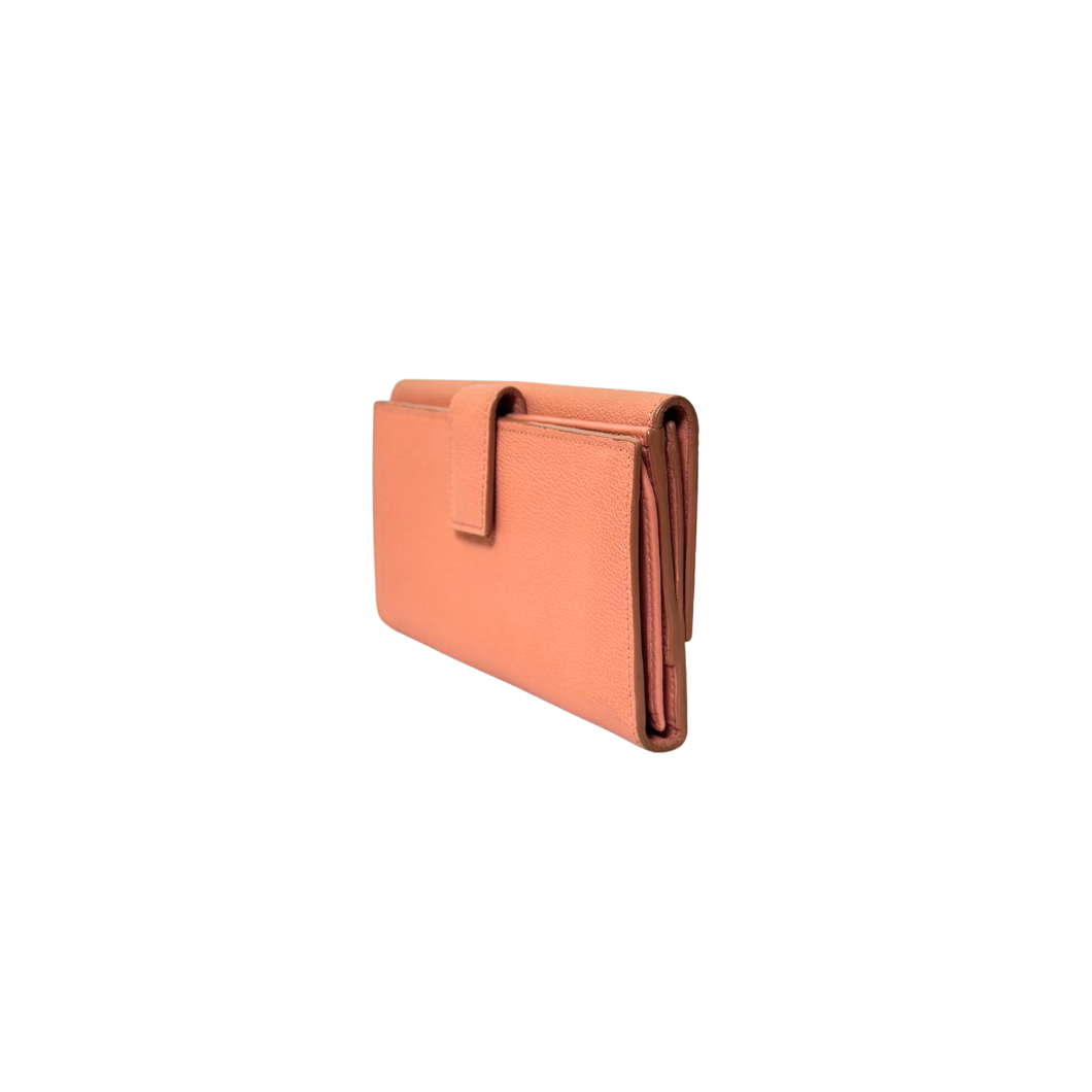 Alexander McQueen Insignia Wallet in Coral Pink Leather