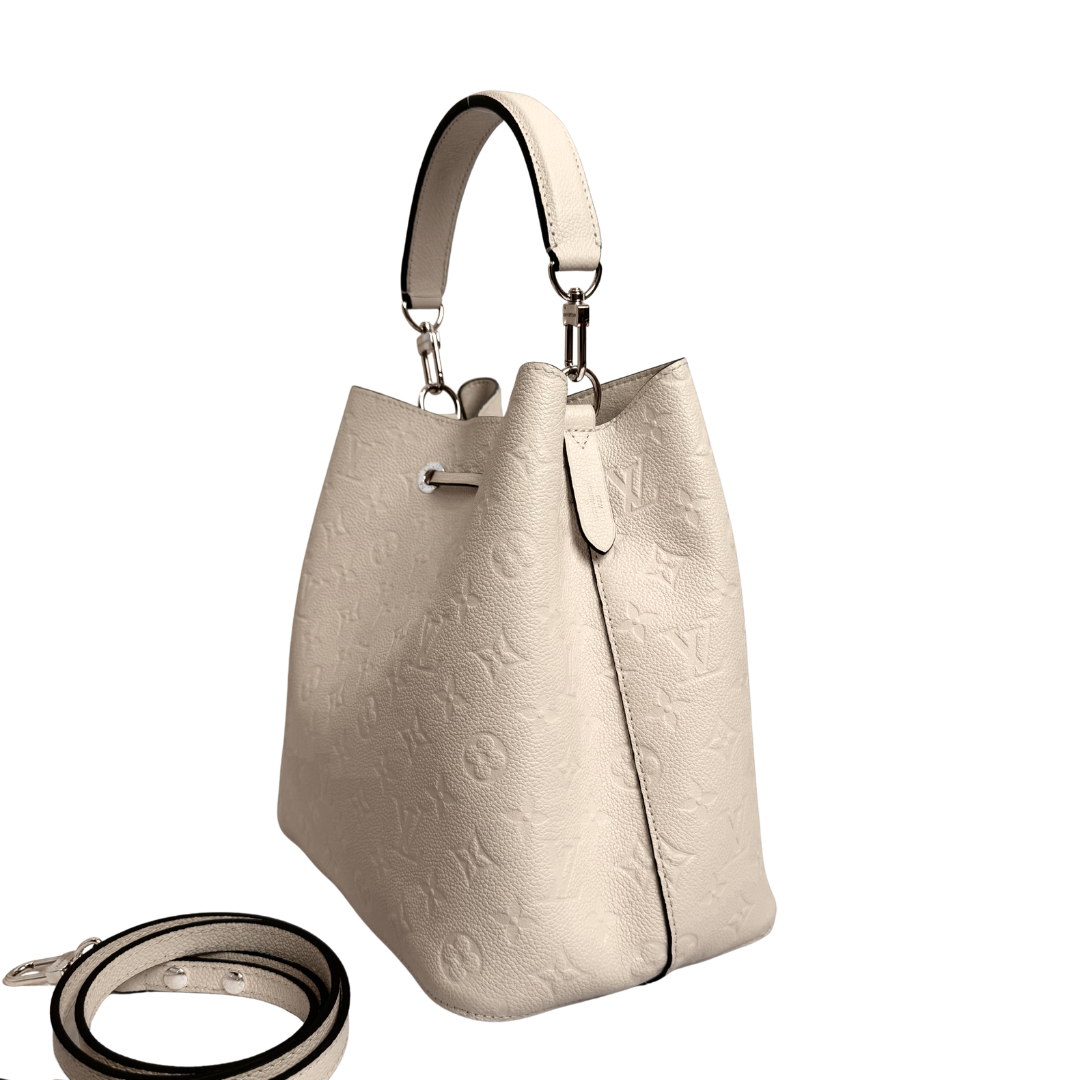 Louis Vuitton NeoNoe Bucket Bag in Crème Empreinte Leather