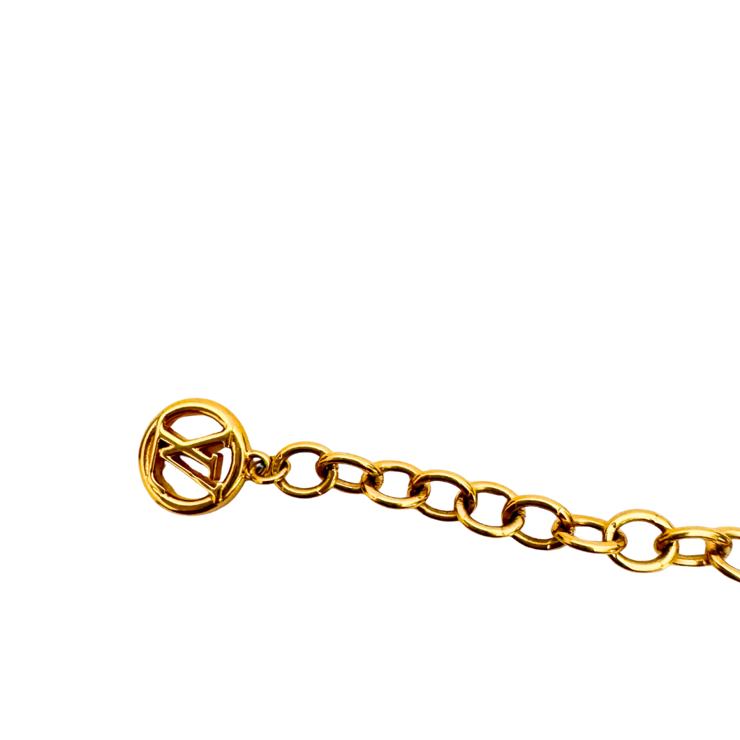 Louis Vuitton Fleur and Initials Bracelet in Gold-Tone