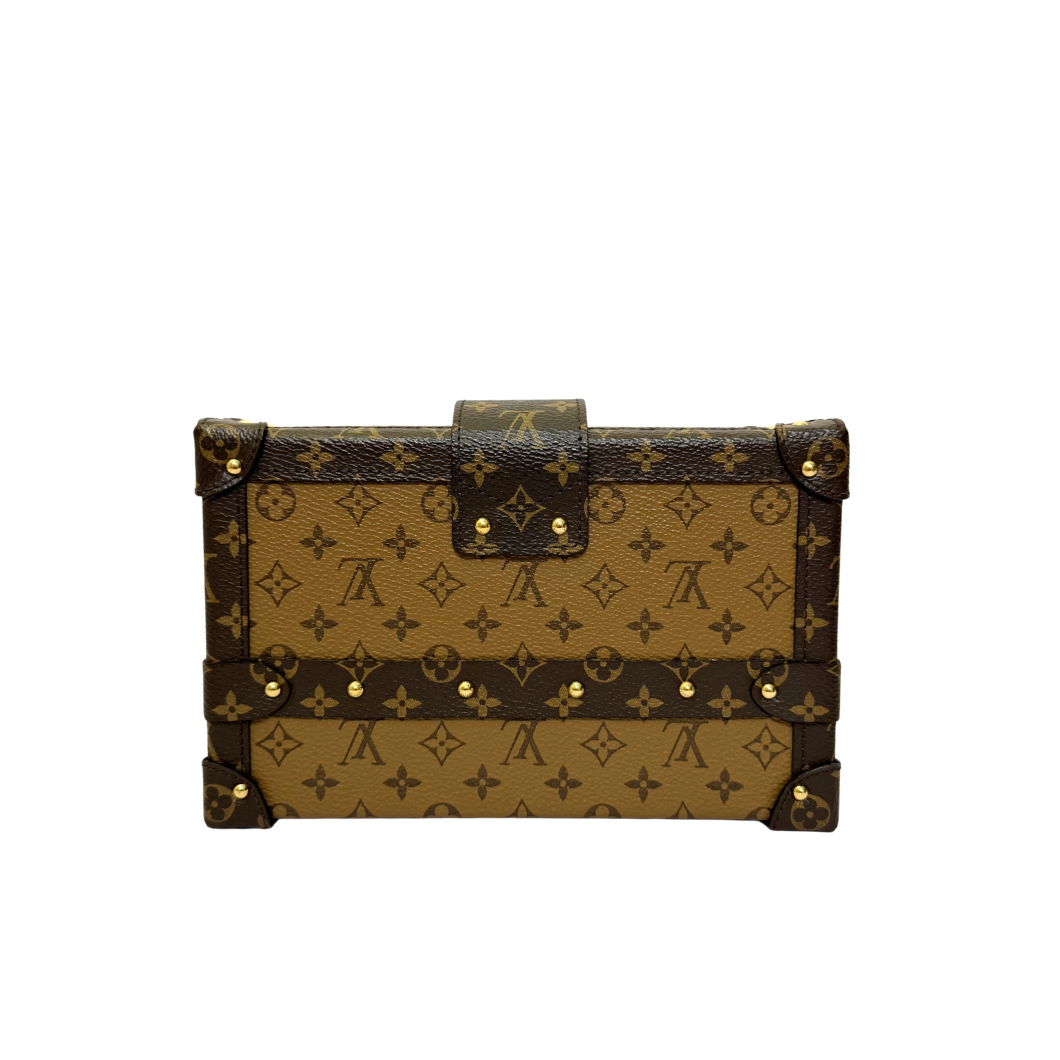 Louis Vuitton Petite Malle in Reverse Monogram Canvas with Gold Hardware