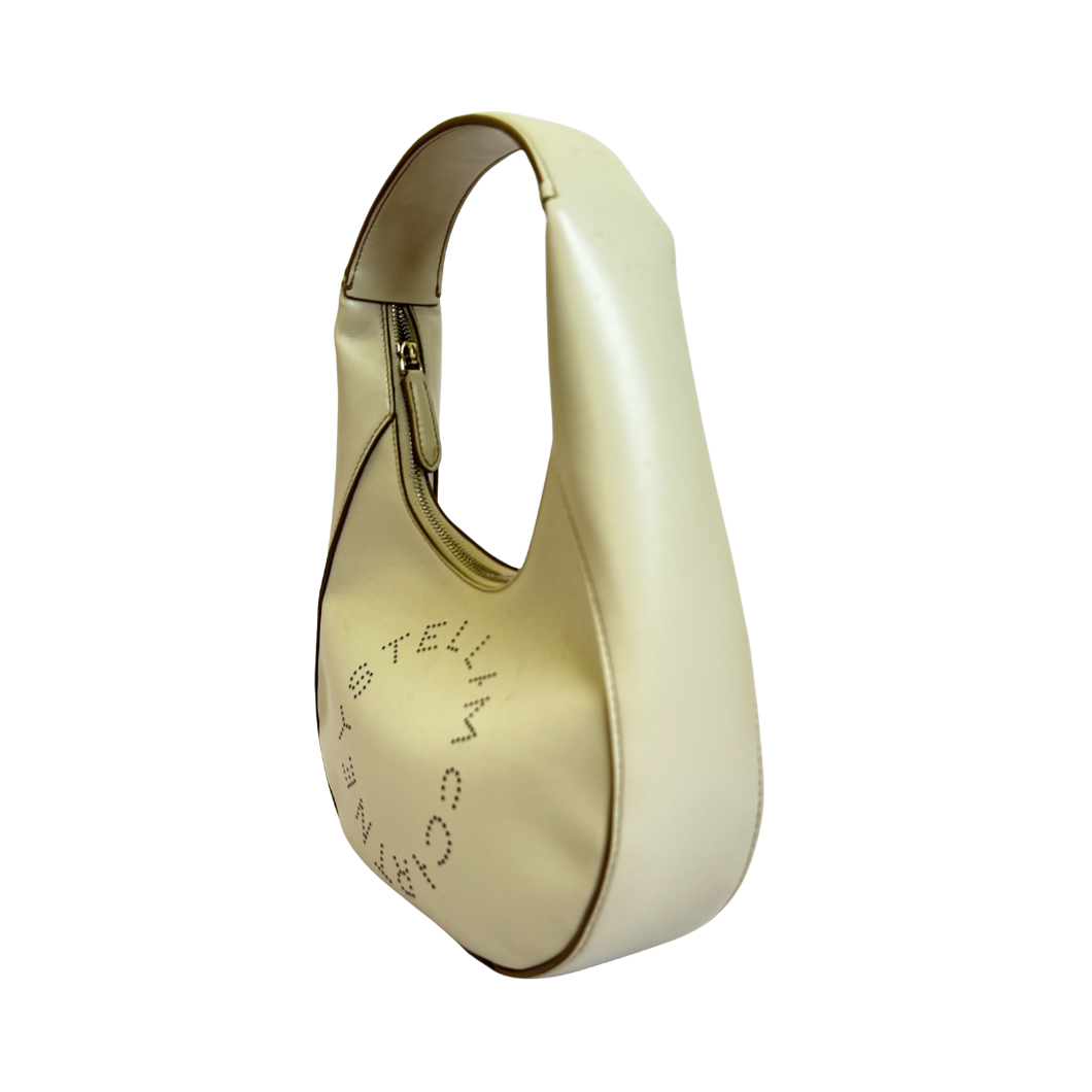 Stella McCartney Hobo Bag in Off-White Vegan Leather