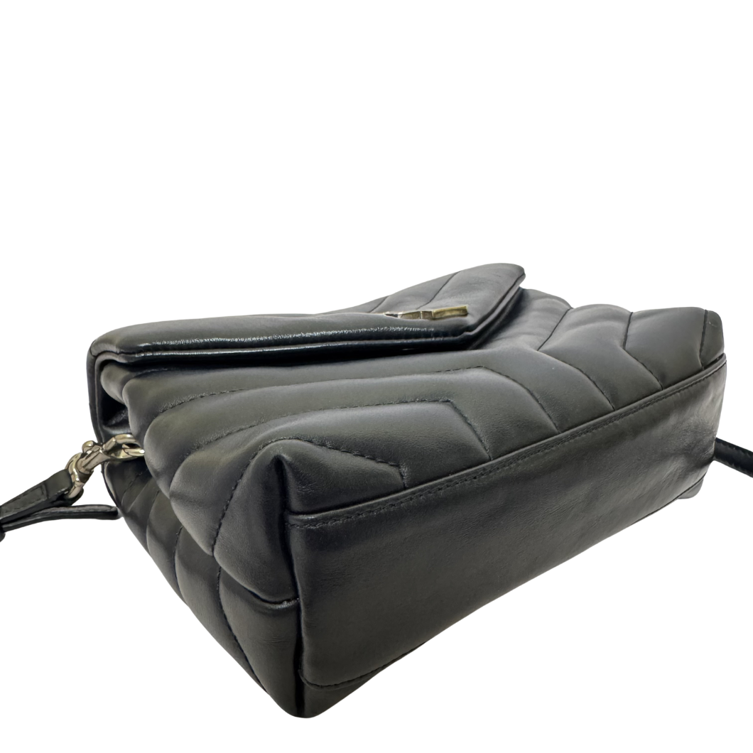 Saint Laurent Toy LouLou Quilted Leather Bag in Blue