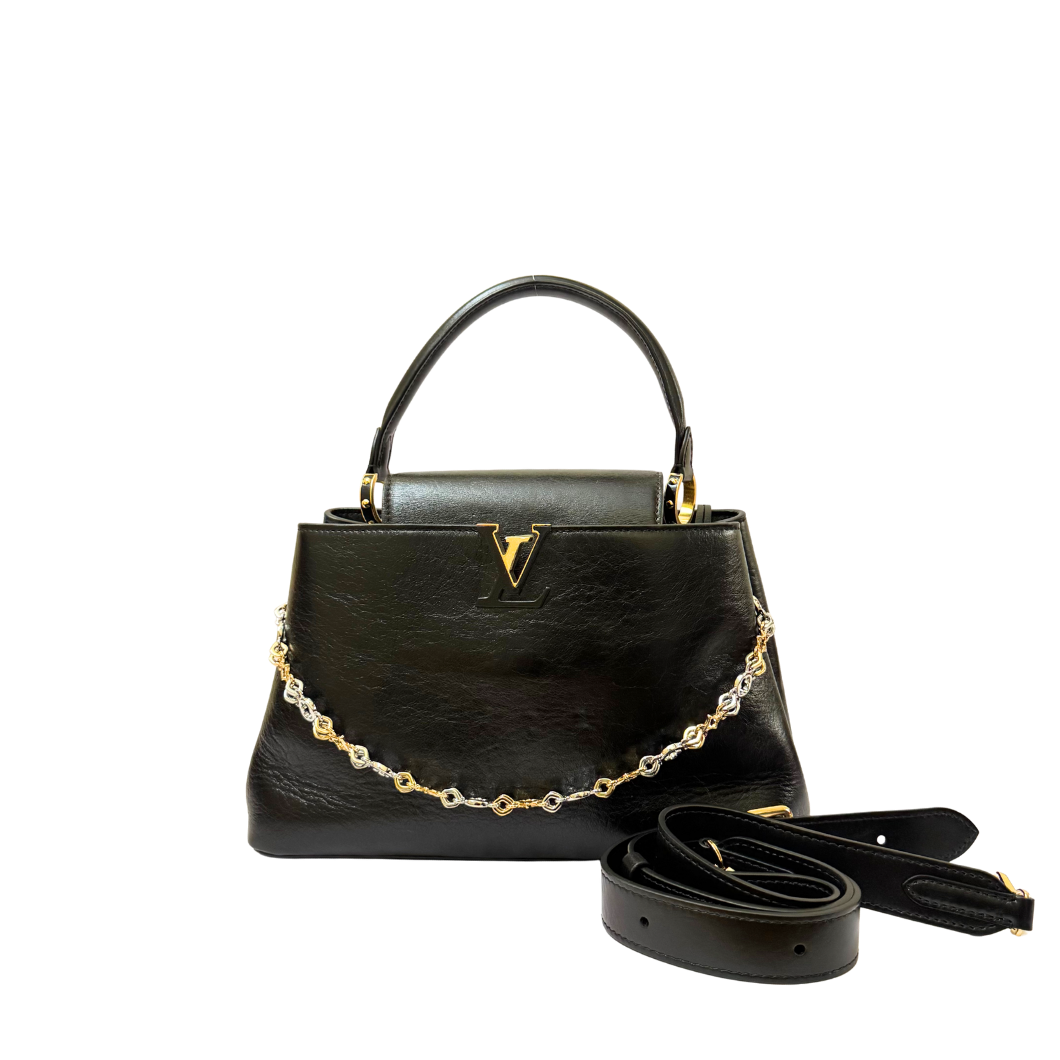 Louis Vuitton Capucines MM Souple in Black Leather