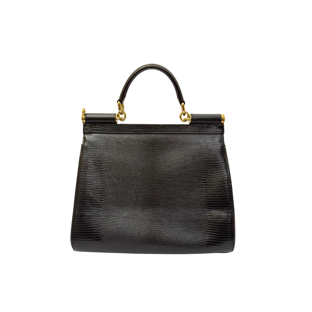 Dolce & Gabbana Sicily Handbag in Brown Leather