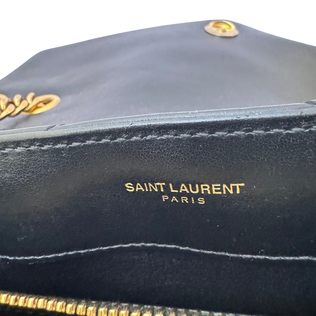 Saint Laurent Small LouLou Bag in Black Quilted Leather