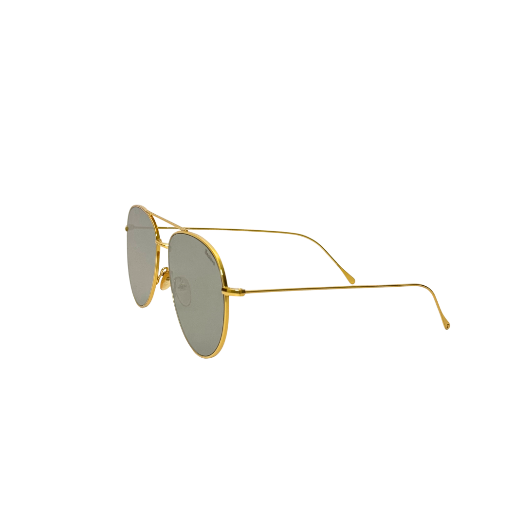 Illesteva Mirrored Aviator Sunglasses in Brown