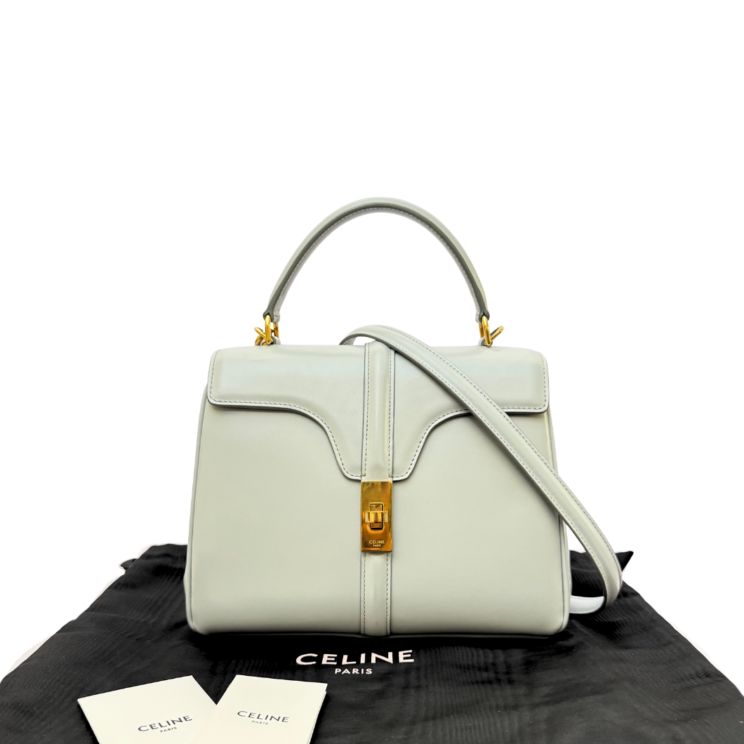 Celine 16 Bag in Soft Blue Calfskin