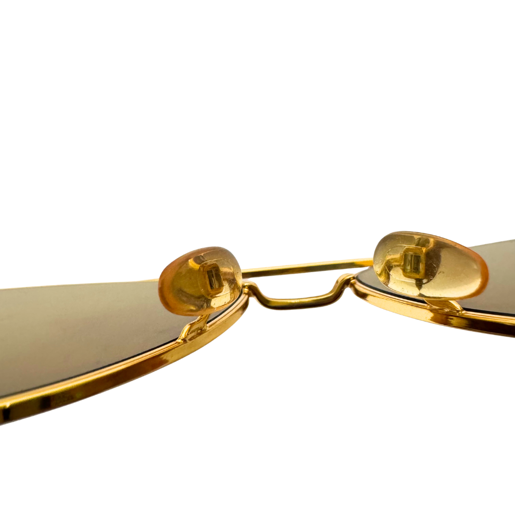 Illesteva Mirrored Aviator Sunglasses in Brown