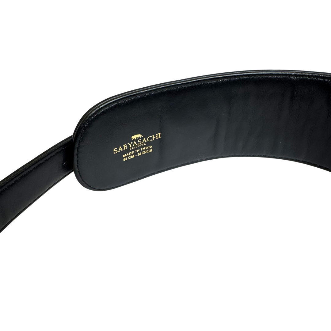 Sabyasachi Bengal Tiger Black Leather Belt