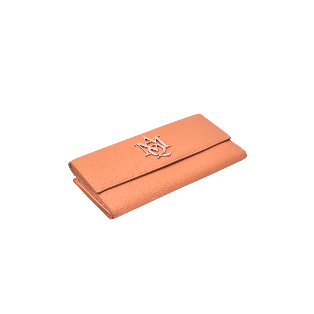 Alexander McQueen Insignia Wallet in Coral Pink Leather